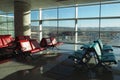 Ankara, Turkey, Esenboga Havalimani Airport. The waiting room, a place at the airport equipped for the stay of