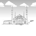 Ankara, Turkey famous landmark sketch
