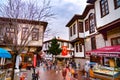 Ankara/Turkey-February 23 2019: Hamamonu district which is popular with old Turkish Houses. Focus stacking technique was used in