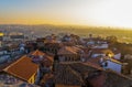 Ankara/Turkey-February 17 2019; Wiew of shanty town from Ankara castle in sunset