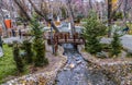 Ankara, Turkey/ January 19 2019: Stream flowing in Kugulu Park which is a popular place in Cankaya region