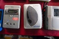 Ankara, Turkey- March 03 2022: Different walkmans in a flea market Royalty Free Stock Photo