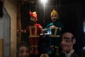 Ankara, Turkey - March 05 2022: Shadow play characters performed in the Ottoman period Hacivat and Karagoz