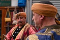 Ankara, Turkey - March 04 2022: Two Seymens brave man of central Anatolia in traditional clothes. Selective focus Royalty Free Stock Photo