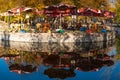 Ankara/Turkey-November 24 2018: Kurtulus Parki in Autumn and reflection on water