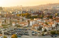 Ankara/Turkey-November 03 2019: Traditional Turkish houses with Haci Bayram mosque and Bentderesi neighborhood in sunset Royalty Free Stock Photo