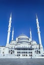 Ankara, Turkey - 16 October, 2019: Facade view of the Kocatepe Mosque Royalty Free Stock Photo
