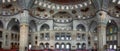 Ankara, Turkey - 16 October, 2019: Inside interior view of the Kocatepe Mosque (Kocatepe Cami Royalty Free Stock Photo