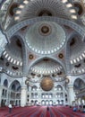 Ankara, Turkey - 16 October, 2019: Inside interior view of the Kocatepe Mosque (Kocatepe Cami) Royalty Free Stock Photo