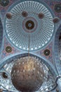 Ankara, Turkey - 16 October, 2019: Inside interior view of the Kocatepe Mosque (Kocatepe Cami) Royalty Free Stock Photo