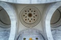 ANKARA, TURKEY - OCTOBER12, 2019: Melike Hatun mosque interior space Royalty Free Stock Photo