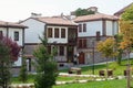 Restored historical wooden frame houses in Hamamonu district in Altindag