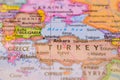 Ankara On The World Map-Geo Political Map Royalty Free Stock Photo