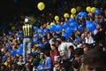 Ankaragucu Football Fans in the Stadium Holding Balloons