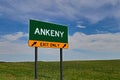 US Highway Exit Sign for Ankeny Royalty Free Stock Photo