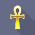 Ankh Egyptian Cross Golden Vector