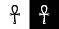 Ankh icon Flat vector set outline Royalty Free Stock Photo