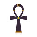 Ankh or Key of Life as Ancient Egyptian Hieroglyphic Symbol Vector Illustration Royalty Free Stock Photo