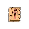 ankh, relief, cross, Egyptian icon. Element of history color icon for mobile concept and web apps. Color ankh, relief, cross,