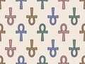 Ankh seamless pattern. Ancient Egyptian symbol of the cross. Religious symbol. Design for banners, posters and promotional items.