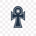 Ankh vector icon isolated on transparent background, Ankh trans