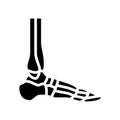 ankle bone glyph icon vector illustration