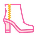 ankle boots color icon vector illustration
