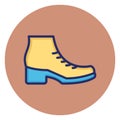 Ankle boots, high boots Vector Icon which can easily edit