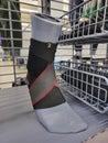 Ankle Brace Display Area in a Sporting Goods Store Royalty Free Stock Photo