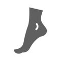 Ankle, foot icon. Gray vector graphicsa