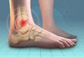 Ankle pain symptoms Royalty Free Stock Photo