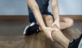 Ankle pain from workout, sit on the floor