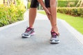 Ankle sprain while jogging or running