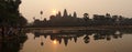 Ankor Wat Temple at sunrise near Siem Reap in Cambodia.