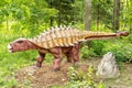 Ankylosaurus dinosaur in a green forest Royalty Free Stock Photo