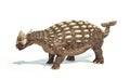 Ankylosaurus Dinosaur photorealistic representation. Dynamic posture.