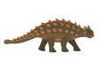 Ankylosaurus dinosaur. Vector cartoon dinosaur Royalty Free Stock Photo