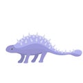 Ankylosaurus dinosaur. Vector graphics in cartoon style. Isolate on white background Royalty Free Stock Photo