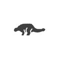 Ankylosaurus dinosaur vector icon Royalty Free Stock Photo