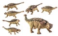 Ankylosaurus , dinosaur on white background Royalty Free Stock Photo