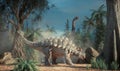 Ankylosaurus in the forest