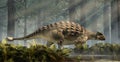 Ankylosaurus Standing in a Forest