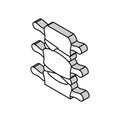 ankylosing spondylitis isometric icon vector illustration