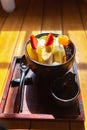 Anmitsu, a Japanese style traditional cold dessert dessert Royalty Free Stock Photo