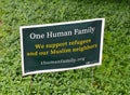 One Human Family sign