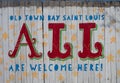 Ann Madden`s All are Welcome Mural in Bay St. Louis, Mississippi