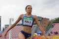 ANNA HALL USA, american track and field athlete on heptathlon event in the IAAF World U20 Royalty Free Stock Photo