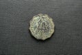 1 Anna Indian coin dated 1945, Back view, British, King George VI