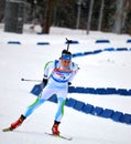 Anna Kunaeva competes in IBU Regional Cup in Sochi Royalty Free Stock Photo