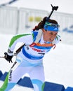 Anna Kunaeva competes in IBU Regional Cup in Sochi Royalty Free Stock Photo